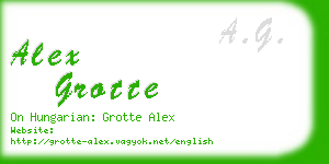 alex grotte business card